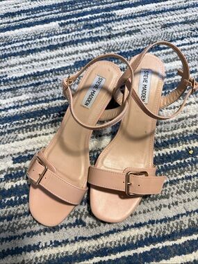 Steve Madden Blush Ankle Strap Block Heel Sandals